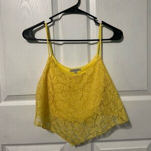 Cropped Lace Flowy Tank Top